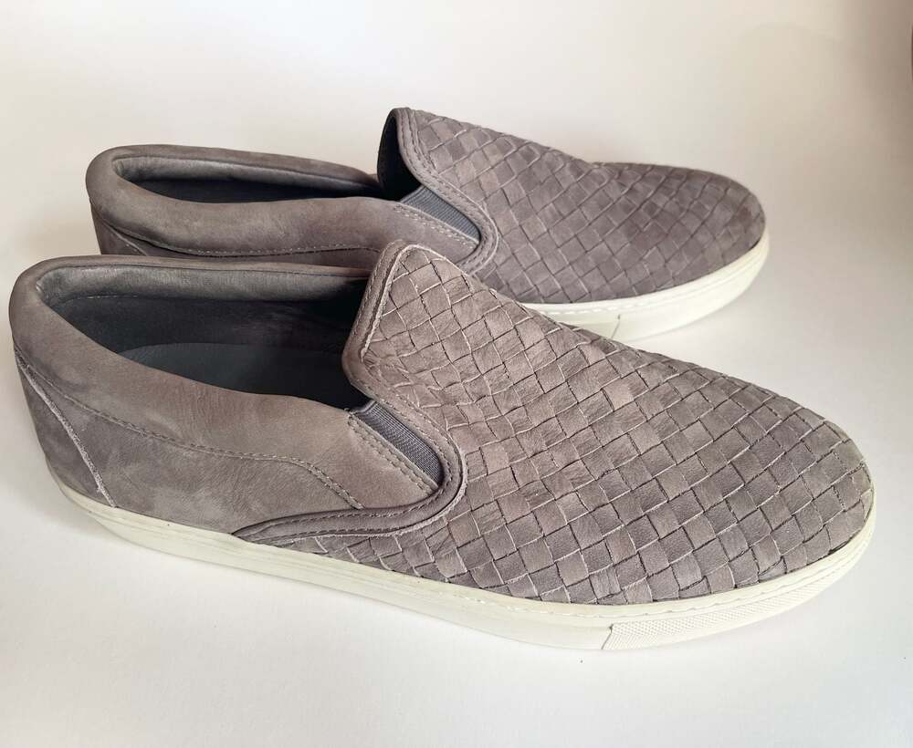 M. Gemi The Cerchio Woven Leather Sneaker - Gray Nubuck - Size 9.5 M